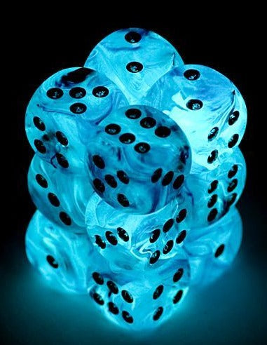 CHX 27724 Pink/Silver Ghostly Glow 12 Count 16mm D6 Dice Set