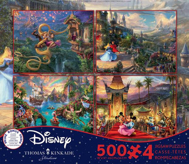 Puzzle: Thomas Kinkade Disney 4 in 1 Puzzles (500 Piece)(Tangled)
