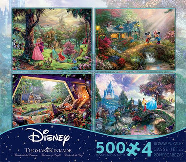 Puzzle: Thomas Kinkade Disney 4 in 1 Puzzles (500 Piece)(Mickey)
