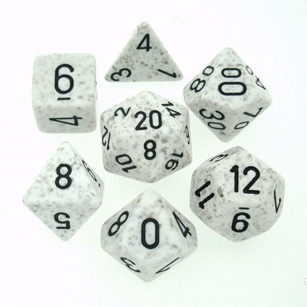 CHX 25311 Speckled White Arctic Camo 7 Count Polyhedral Dice Set