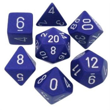 CHX 25407 Opaque Purple/White 7 Count Polyhedral Dice Set