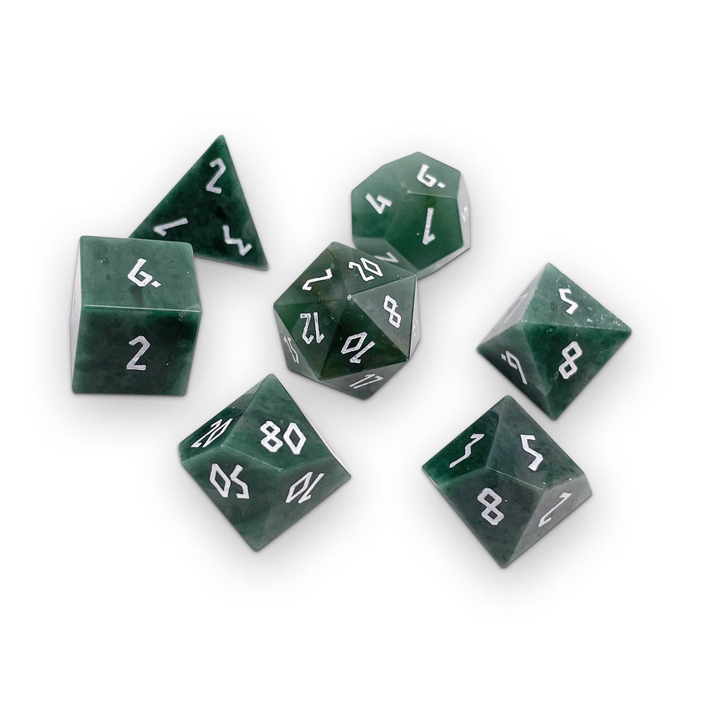 Gemstone RPG Dice - Green African Jade
