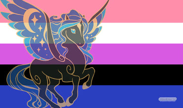 Playmat: Genderfluid Unicorn Flag