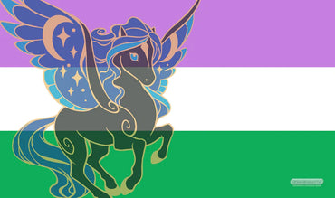 Playmat: Genderqueer Unicorn Flag