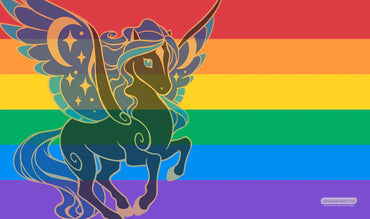 Playmat: LGBTQ+ Unicorn Flag