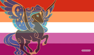 Playmat: Lesbian Unicorn Flag