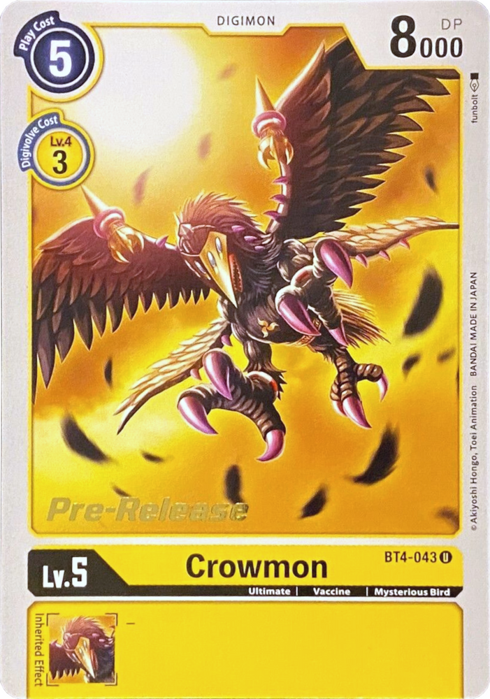 Crowmon [BT4-043] [Great Legend Pre-Release Promos]