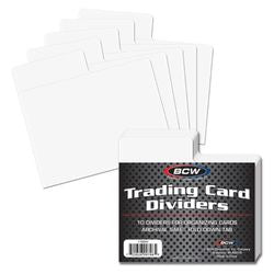 BCW Card Dividers Horizontal - White 10ct