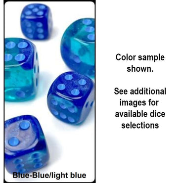 CHX 26463 Blue/Light Blue Luminary Gemini 7 Count Polyhedral Dice Set