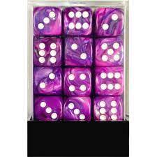CHX 27857 Violet/White Festive 36 Count 12mm D6 Dice Set