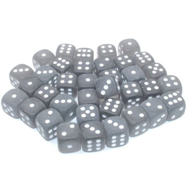 CHX LE415 Frosted Frosted with White 36 Count 12mm D6 Dice Set