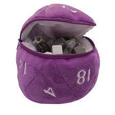 Plush D20 Dice Bag: Purple