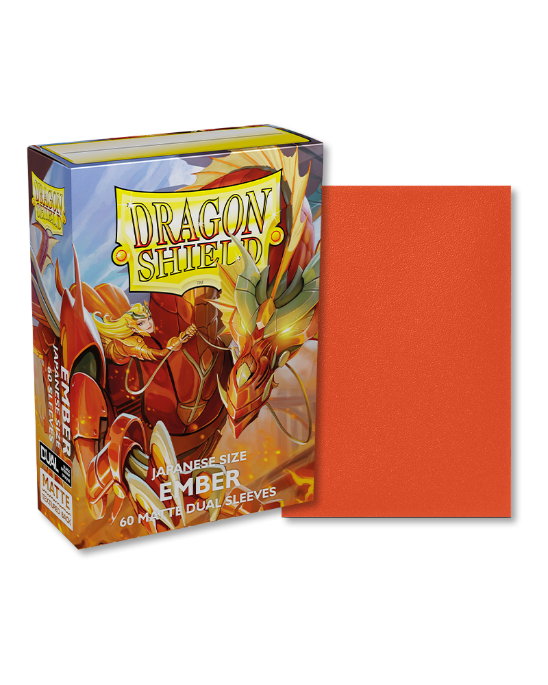 Dragon Shields: Dual Matte Ember 60ct Yu-Gi-Oh Size AT-15154