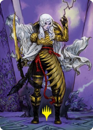 The Wandering Emperor 1 Art Card (Gold-Stamped Signature) [Kamigawa: Neon Dynasty Art Series]