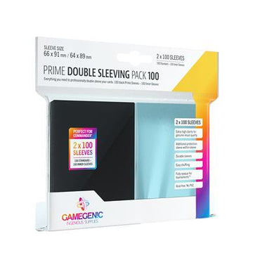 Gamegenic: Prime Double Sleeving Pack: Black 100ct