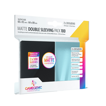 Gamegenic: Matte Double Sleeving Pack: Black 100ct