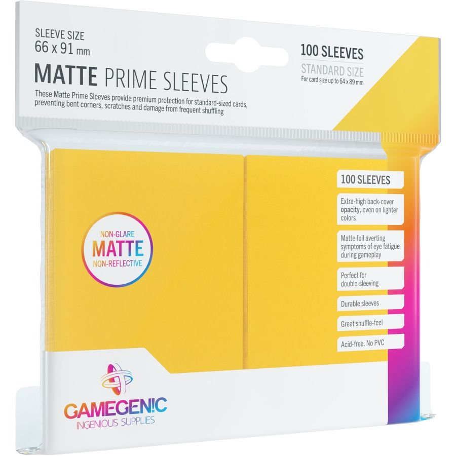 Gamegenic: Matte Prime Sleeves: Yellow