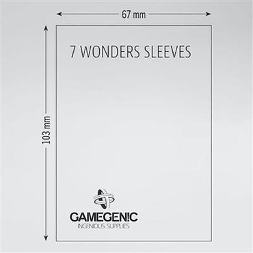 Gamegenic: 67x103mm - Matte Sleeves 7 Wonders