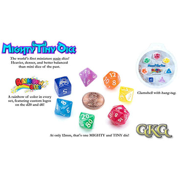 Tiny Halfsies Dice: Rainbow Bits Dice 7 set Polyhedral