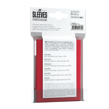 Gamegenic: Just Sleeves - Standard Card Game Red