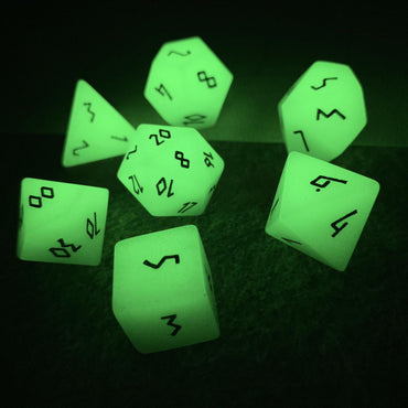 Gemstone RPG Dice - Glow Stone Green
