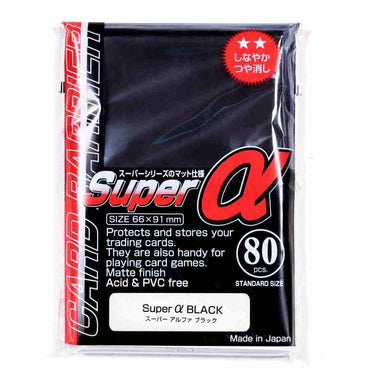 KMC Super Alpha Sleeves: Black 80ct