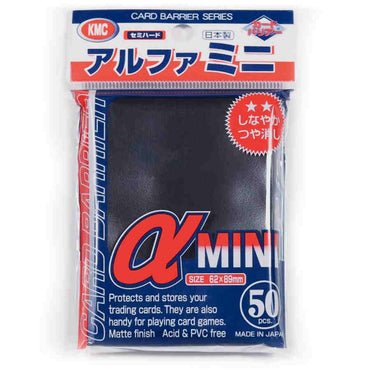 KMC Super Mini Alpha Sleeves: Black (50ct)