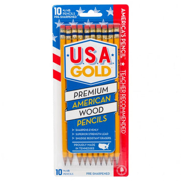 #2 Pencils: USA Gold 10 Count