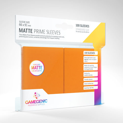 Gamegenic: Matte Prime Sleeves: Orange