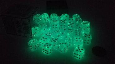 CHX 27966 Sky with Silver Luminary 36 Count 12mm D6 Dice Set