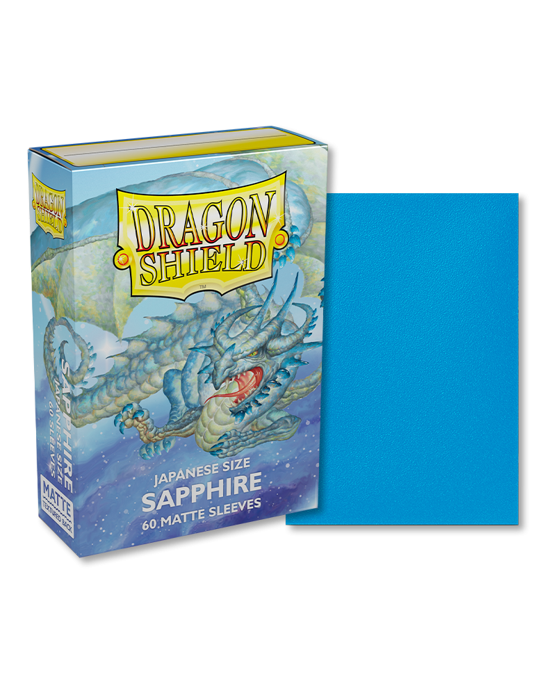 Dragon Shield Matte Sleeve - Sapphire ‘Sapphirus’ 60ct Yu-Gi-Oh Size AT-11128