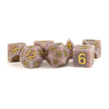Volcanic Soot 7 Count Polyhedral Silicon Dice Set