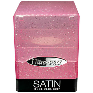 Satin Cube - Pink Glitter