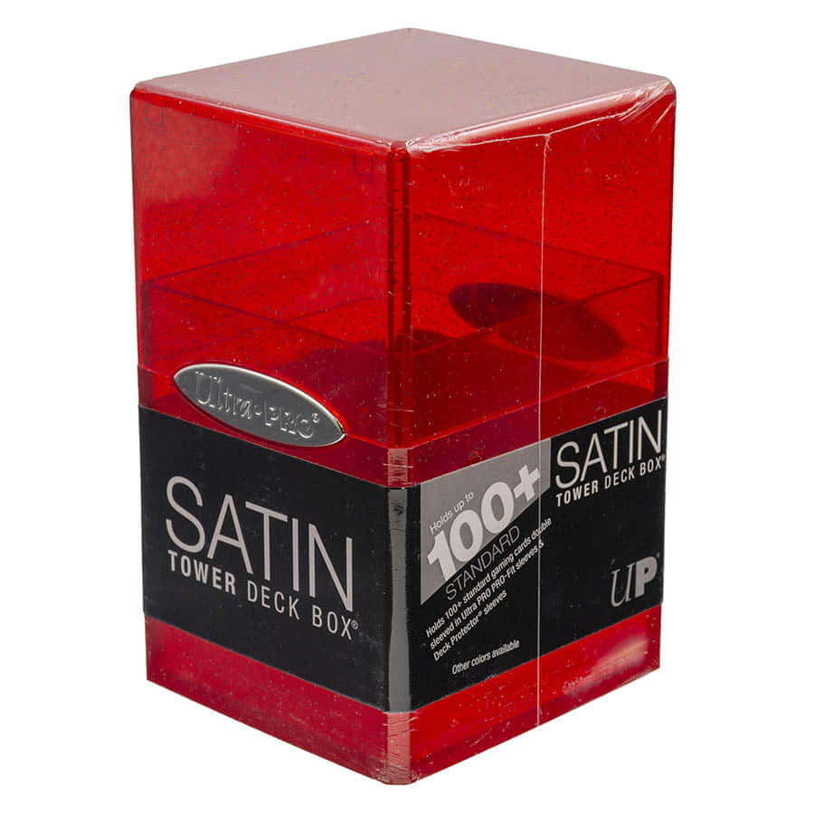 Satin Tower - Red Glitter